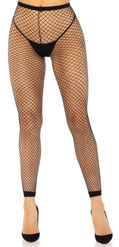 Leg Avenue Collants sans pieds en filet industriel pour femme