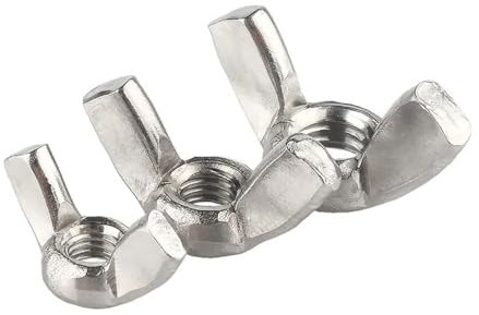 Sicherungsmuttern, 10/5/2 Stück, Schmetterlings-Sicherungsmuttern, Edelstahl 304, M3, M4, M5, M6, M8, M10, M12, Schmetterlings-Twisting-Ingot-Flügelmutter, handfest anziehende Mutter (Größe: M10 x 5 S