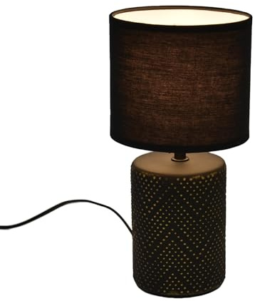 B & S Tischlampe schwarz gold