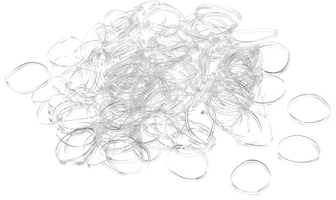 Sourcing Map 1000 Pack Clear Rubber Elastic Band 10mm x 1mm for Home Office