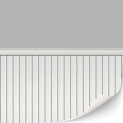 3 Sheets Self-Adhesive Brick Wall Cladding for Dollhouses Scale 1:12 (Wood Panelled Wall (Grey)