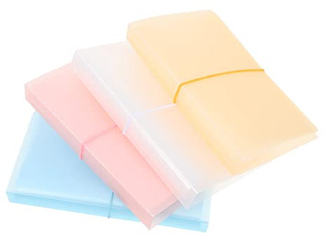 Zerodeko 4stücke Für Postkartenalbum Für Geeignet Für Erinnerungen Hochzeiten Und Besondere Anlässe Bunten Farben Gelb Rosa