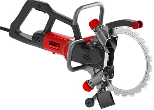 Concrete Saw, 8800W Concrete Ring Saw, 3000rpm Electric Concrete Saw, 270mm Brushless Wall Chaser Cutting Machine, Toroidal Concrete Saw with Water Fed Dust Suppression for Slotting Brick Granite