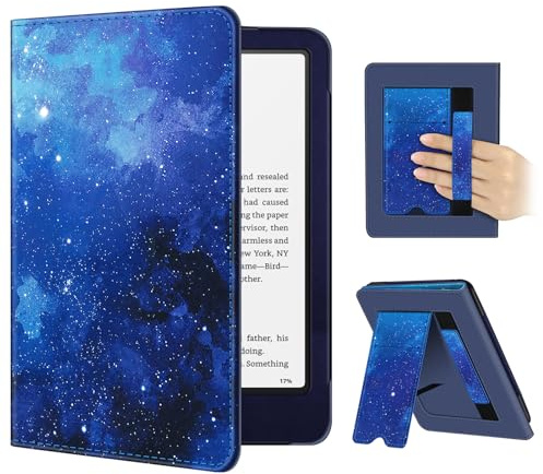 Fintie Hülle für 7 Kindle Paperwhite(12. Generation)/Kindle Colorsoft | Paperwhite Signature Edition 2026, Kickstand Case mit Handschlaufe, Rückseiten-Magnet, Auto Sleep/Wake, Sternenhimmel