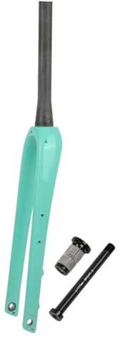BSFHQS Forcella Rigida Bici da Strada Gravel 1-1/2 Tubo Conico Forcella in Carbonio 700 * 45C Freno A Disco Forcella Anteriore per Bici 12 * 100mm ASSE Passante(Bianchi)