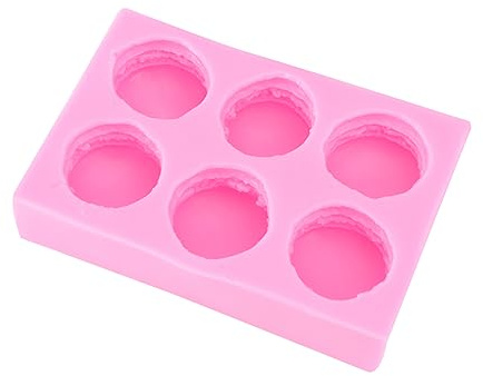 6 Cavity Silicone Macaron Mold for DIY Cake Toppers and Decorating