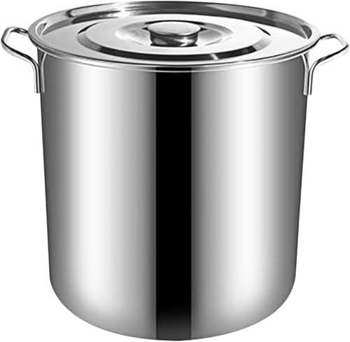 Olla de Acero Inoxidable Olla de acero inoxidable Cubo de sopa de acero inoxidable Hervidor de cangrejos de río Olla grande para cocinar Olla grande comercial de acero inoxidable, para utens
