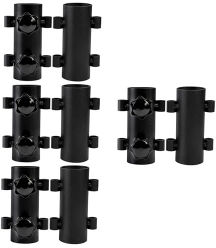 UKCOCO Sky Stand Fixer De Pie Polos Carpa De Campamento Pabellón para Suelo Fijado Titulares Playa Base De La Barra del Toldo De La Tienda con Largo Negro Acero 2 Piezas X 4