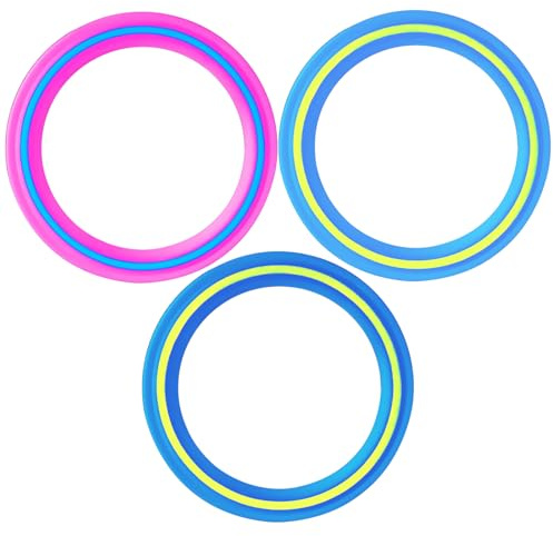 SZSMW 3 Frisbee Children - Anillo de Frisbee - Anillo Volador - Adecuado para Celebraciones Familiares, Fechas de Juego Y Juegos de Padres E Hijos, Adecuado para NiñOs Y Adultos de Todas Las Edades