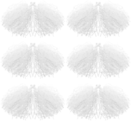 Toyvian Pompones de Animadora 24 Piezas, Pompones de Alegría para Animación Deportiva, Accesorios Portátiles para Porristas, Flores de Mano para Eventos y Actuaciones