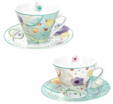 BRANDANI Tazzina Caffe' Bollicine Set 2 Pezzi Porcellana 80ml