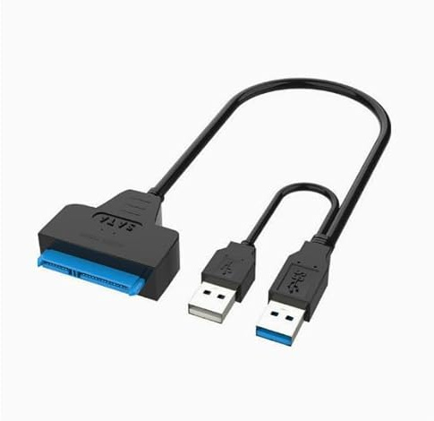 JXRSKJ 2 adattatori SATA a USB 3.0 per hard disk da 2,5 pollici, cavo sata, adattatore sata usb, sata to usb per SSD HDD, cavo disco rigido esterno veloce senza alimentazione