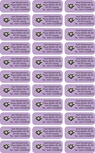INDIGOS UG Adressaufkleber personalisiert - 56x23 mm - 116 - Fledermaus - 99 Sticker selbstklebend - Namensaufkleber Kinder Schule - Etiketten, Briefe, Gegenstände, Ordner, Umschläge