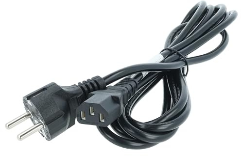 vhbw Cavo di alimentazione con spina schuko e connettore C13, da 3 metri compatibile con PC monitor computer stampante ecc.