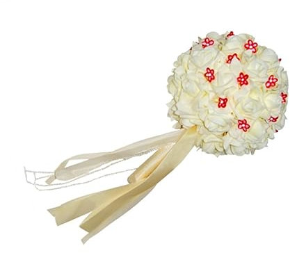 Ramo Artesanal Decorativo de Novia para Alfileres Bouquet Blanco. Complementos. Joyas y Bisutería. Regalos Originales. Detalles de Bodas, Comuniones, Bautizos. CC