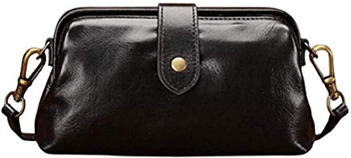 AILOS Damen Umhängetasche Retro-Stil Handgefertigt Leder Retro Handgefertigte Tasche Arzt Tasche Umhängetasche Frauen Vintage-Stil Leder Umhängetasche