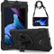 Gerutek Custodia Cover per Samsung Galaxy Tab Active 3 8.0 Pollici, SM-T570/T575/T577 Custodia Protettiva Antiurto con Supporto Rotante 360 e Cinghia Mano/Spalla Cover per Tab Active 3, Nero