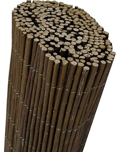 Tapis en osier rouleau de jardin robuste 2 x 5 m, marron ,, 1