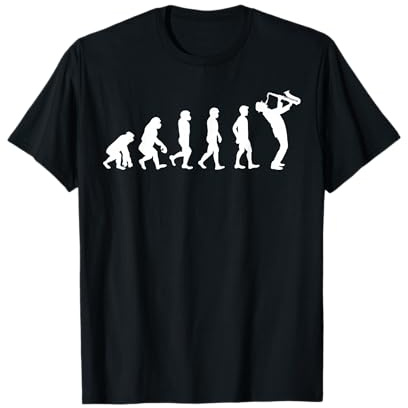 Évolution de l'humanité Saxophone T-Shirt