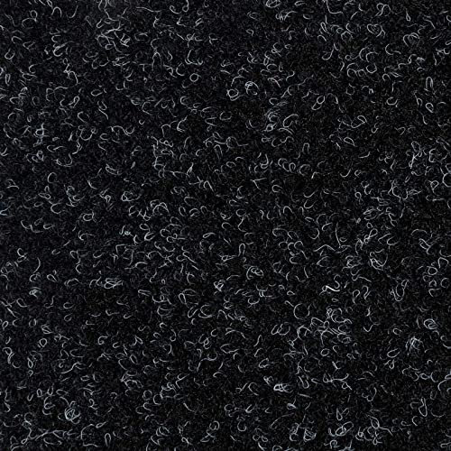 Nadelfilz Teppichfliesen für Messe und Büro Teppichfliesen 50x50 selbstliegend in Schwarz ideal als Messeteppich Schatex Filzfliesen in 50x50 cm (4 Fliesen = 1 m², Schwarz)