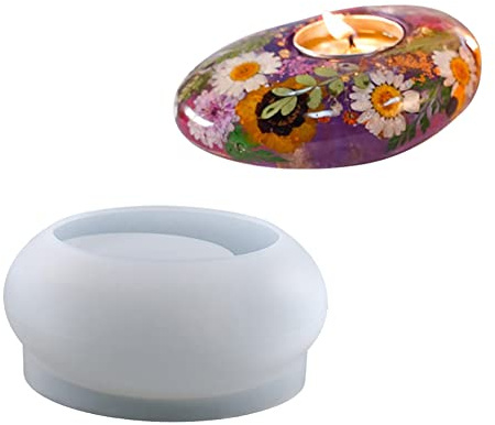 BYNYXI Blumentöpfe Silikonform Runde, DIY Teelichthalter Epoxidharz Formen Kerzen Teelichter Kugel Kerzenständer Silikonform Schmuckständer Gießform Epoxidharz Casting für Blumentopf Seifen Kerzen