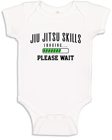 The Shirt Den Jiu Jitsu Skills Loading Please Wait Baby Bodysuit One Piece 6 mo White