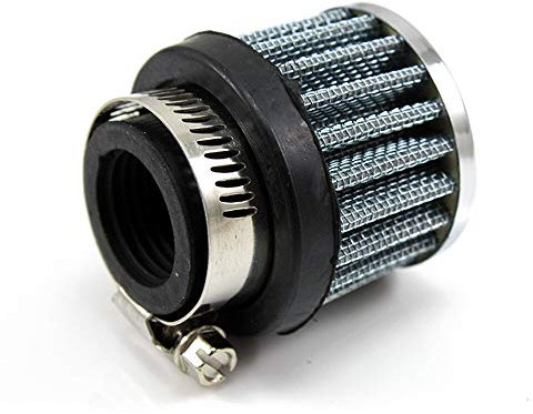 Filtre à air universel de voiture de 12 mm/25 mm pour prise d'air froid de moto - Filtre de reniflard à haut débit (bleu, 25 mm)