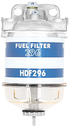 Ensemble de Filtre à Carburant 7111-296 Alliage d'aluminium filtre à carburant Remplacement de adapté à Massey Ferguson 133 135 140 145 165 168 175 178