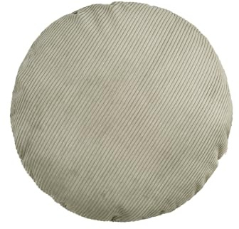 beties HYggelig No.2 Samt Block Cord Bodenkissen-Bezug ca. 80 Ø cm Kissenhülle rund in Raumausstatter Qualität aus deutschem Unternehmen (Taupe-grau)