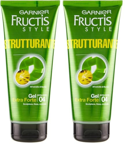 FRUCTIS Gel tubo strutturante 4 extra forte 200 ml. - Gel para el Cabello (Paquete de 2)