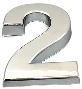 WANGBINGXING Hausnummer 0123456789 Türnummer Modernes Schild Hausnummer Hoteltür Adresse Ziffern Aufkleber Schild Kunststoff Silber Farbe Hausnummernschild (Color : 2, Größe : 10cm)
