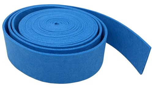 aufodara Filzrolle 5cm x 500cm Filzband Filzstoff 3mm Dicke Polyester Filz für DIY Aufbewahrungstasche Filzunterlage Patchwork Nähen Basteln Handwerken Dekoration (Blau)