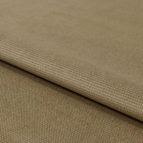 Fabreco - Samtstoff Meterware KRONTOS (100 x 145 cm) - Polsterstoff Möbelstoff Meterware – Bezugsstoff Möbelstoff - Stoffe zum Nähen - Weicher Samt Stoffe für Stühle & Sofa Beziehen (Sand)