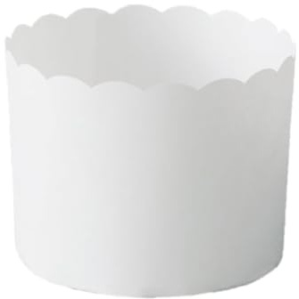 100 Muffinförmchen aus Papier, Größe M (Weiß) – Cupcake-Förmchen, stabile Backförmchen aus Papier, PFAS-frei, backofenfest, für den professionellen Einsatz, Made in Japan – TEMMASHIKI (M401-100)
