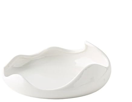 Servizio Tavola Piatto in ceramica irregolare bianco Piatto poco profondo for uso domestico Piatto freddo Piatto speciale for la tavola dell'hotel Ristorante Piatto da dessert Dessert(Piccolo)