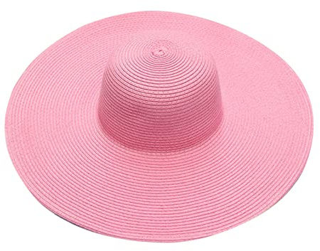 Sommerhüte für Frauen breite Bongrace Strandhut Sonnenkappe Faltbare Damenhüte Hut Krempe Damen (Pink One Size)