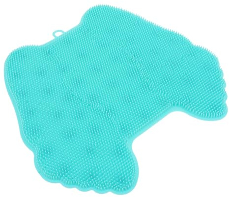 Silikon Fußreinigungsmatte Blau, Rutschfestes Fußmassagekissen | Nasse und Trockene Füße, Haftet Am Boden, Sanfte Reinigung und Massage