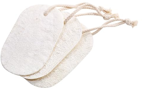 DEARMAMY 3pcs Natural Loofah Dishwashing Sponge Kitchen Cleaning Sponges for Dishes Bathing Soft Durable Non Damaging Easy to Store Dry