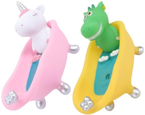 VICASKY 2pcs Cute Cartoon Animal Soap Box Creative Vinyl Soap Dish for Bathroom Fun Bathtub Design Compact Holder for Bar for Shower and Sink Use