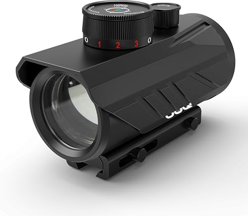 UUQ Tactical 1x30mm Reflex Green/Red/Blue 3 MOA Dot Sight with Dichroic Multi-layer Coating, High Light Transmission Optic Lens, Dual Wide Rifle Scope,Fits 11/20mm Rail Mount