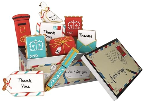 Biscuiteers Thank You Biscuit Tin Gift | Hand-Iced Vanilla Biscuits in Illustrated Keepsake Tin; Handcrafted Premium Appreciation Gift for Her or Him