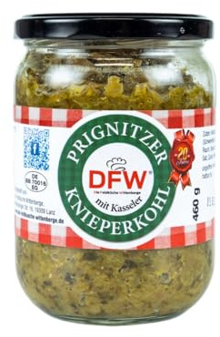Prignitzer Knieperkohl mit Kasseler 460g (Glas) | Herzhaftes Fertiggericht im Glas | Hausmacher Qualität | Lange (ungekühlt) Haltbar | schnelle Zubereitung | DFW - Die Feldküche Wittenberge (1229)