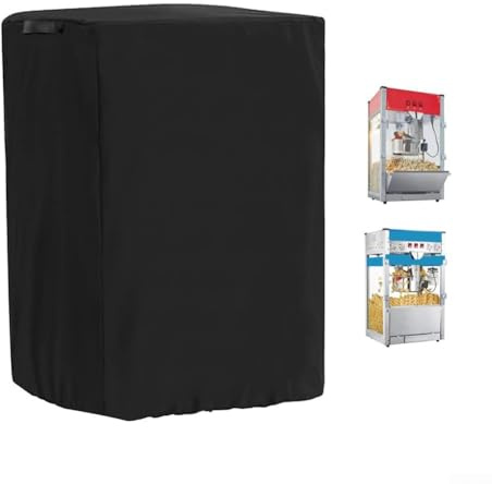 FACULX Waterproof Popcorn Cart Cover Made Of 420D Oxford Cloth, Equipped With Adjustable Bottom Cord For A Snug Fit To Protect Popcorn Machines During Storms(30 * 30 * 50cm)