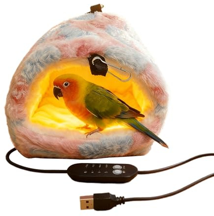 Uppvärmt fågelhus | plyschbohängmatta | Hängmatta med hängmatta som hänger på bur - för unseparable conure marsvin chinchilla parakit