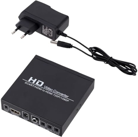 RETLAJTISINT SCART Or HDMI - Compatible to HDMI - Compatible Converter HD 1080P Video Audio Adapter for DVD Player/- HDTV