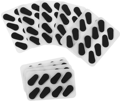 LOLIPPYY 80 Pezzi Naselli Adesivi per Occhiali da Sole 80 Pezzi in Schiuma EVA Nera Spessa 1Mm, Cuscinetti Morbidi Antiscivolo per Occhiali Sportivi e da Trucco, Ponte Nasale Traspirante
