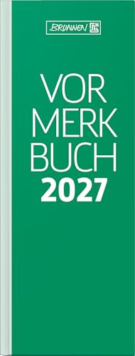 BRUNNEN Vormerkbuch Mod. 785 2027 | 108×297 mm, Papier, grün