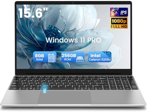 2026 New Laptop 15.6 Inch FHD 1080P IPS Display, 5025U Processor, 8GB DDR4 RAM, 256GB SSD, Backlit Full-Size Keyboard, Fingerprint Reader, 5G WiFi, USB 3.0, 5000mAh Battery, High Performance Laptop PC