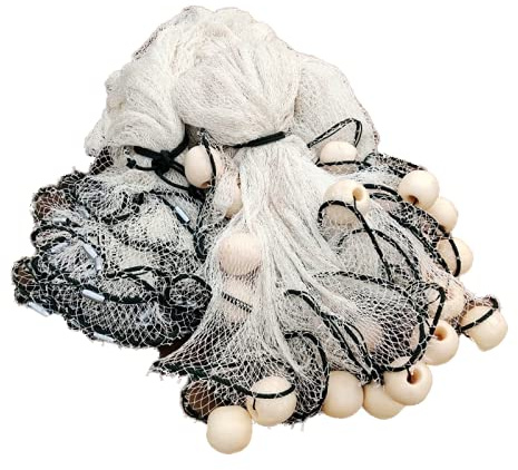 Drag Net Nylon Hand Made Durable Fish Pond Fishing Net Trawl Gill Nets Equipment Mesh Size 1.18 Inch, Height 6.5-16.4FT, Length 32.8FT