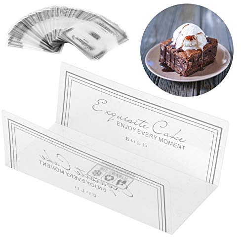 100pcs Transparent Cake Collar Cake Strips for Even Baking Rectangle Frost Form Kit Mousse Surrounding Edge Wrapping Tray Cheese Container for Home Bakery and Cafe